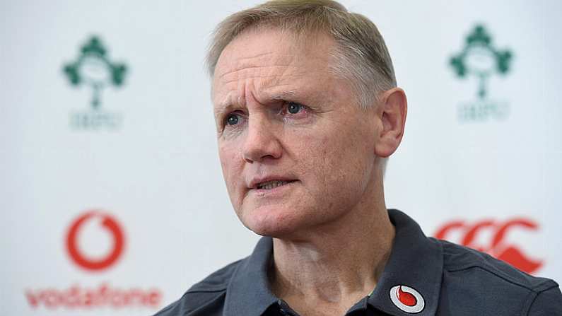 1 February 2018; Head coach Joe Schmidt during an Ireland rugby squad press conference at Carton House in Maynooth, Co Kildare. Photo by Matt Browne/Sportsfile