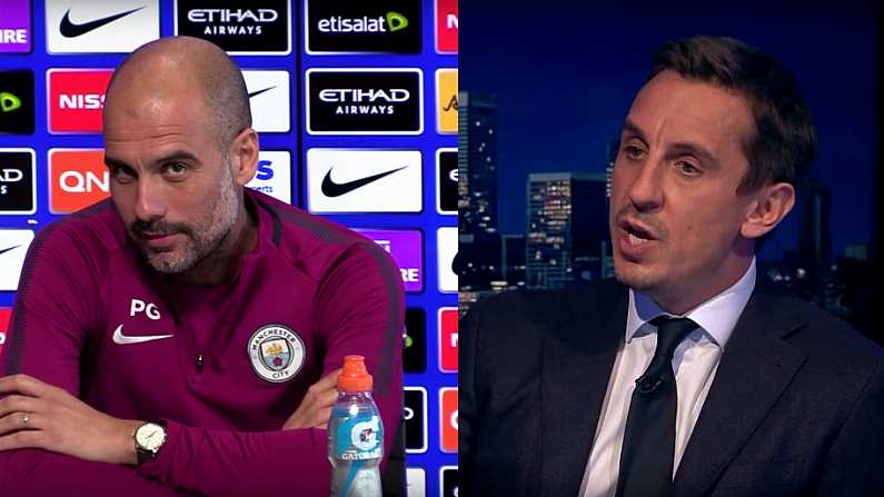 Pep Guardiola Has Petty But Incredible Dig At "Prestigious Pundit" Gary Neville