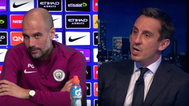 Pep Guardiola Has Petty But Incredible Dig At "Prestigious Pundit" Gary Neville