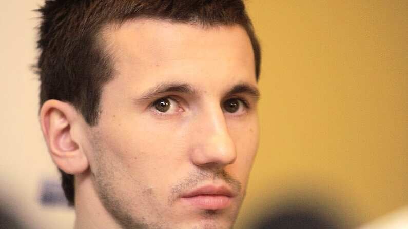 8 February 2005; Republic of Ireland's Liam Miller during a press conference after squad training. Malahide FC, Malahide, Dublin. Picture credit; Pat Murphy / SPORTSFILE