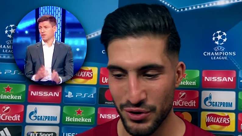 Gerrard Seemingly Confirms Emre Can's Liverpool Exit On BT Sport