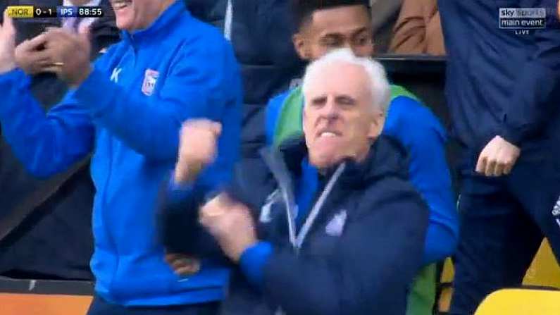 Mick McCarthy Loses Mind For Late Ipswich Goal Against Norwich