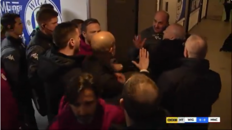 Watch: Guardiola & Cook Row Went On Well Into The Tunnel