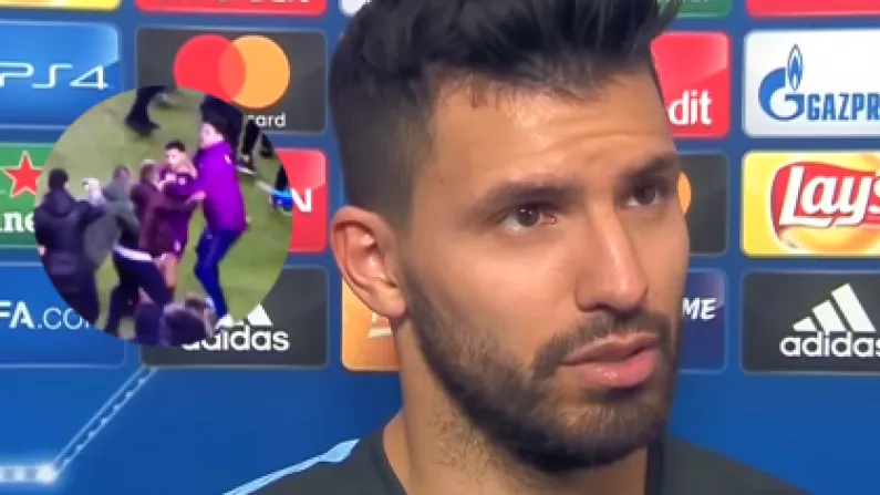 Sergio Aguero Reveals What Prompted Him To 'Retaliate' Against Fan