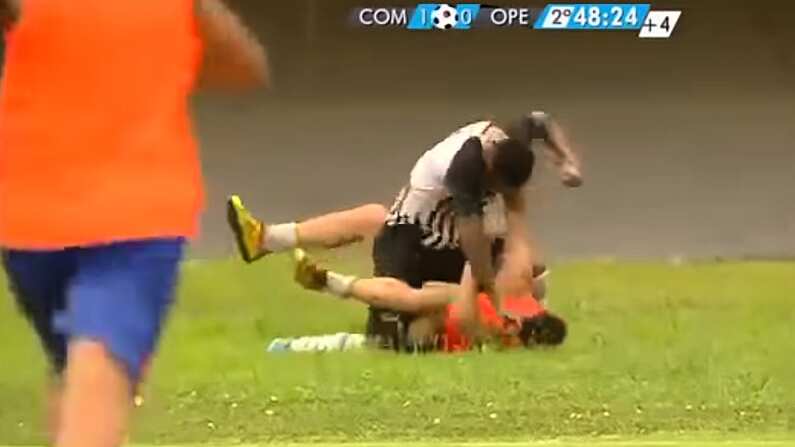 Watch: Ball Boy Gets The Shite Kicked Out Of Him For Celebrating A Goal