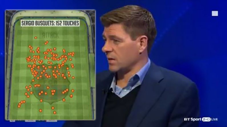 Steven Gerrard Seems Almost Annoyed At How Good He Thinks Sergio Busquests Is