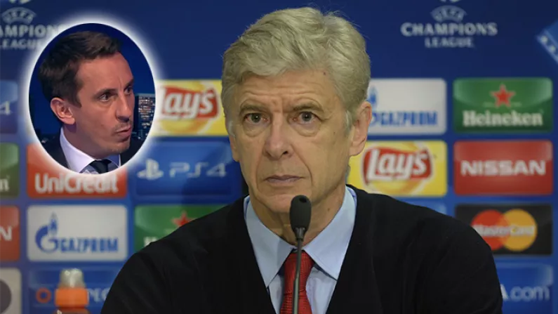 Wenger Responds To Neville's 'Spineless' Jibes