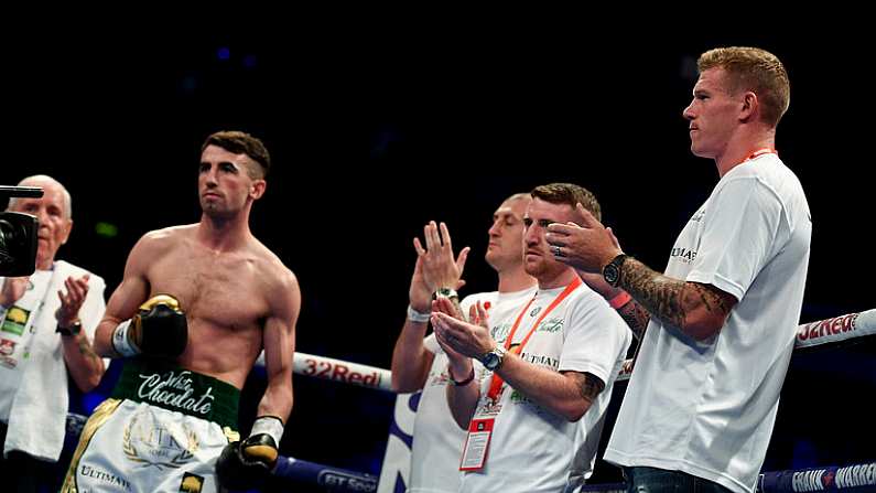 James McClean In Corner As McCullagh Claims Super Bantamweight Title