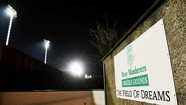 19 January 2018; A general view a sign at the Carlisle Grounds before the Preseason Friendly match between Bray Wanderers and UCD at the Carlisle Grounds in Wicklow. Photo by Piaras O Midheach/Sportsfile