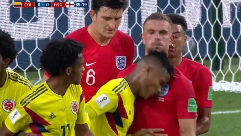 England Players, Fans And Media Rage As Colombia Escape Red For Headbutt