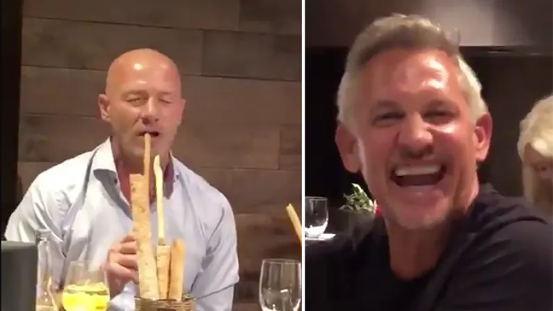 Watch: Alan Shearer Cracks Out The Lionel Ritchie Using Breadstick Mic