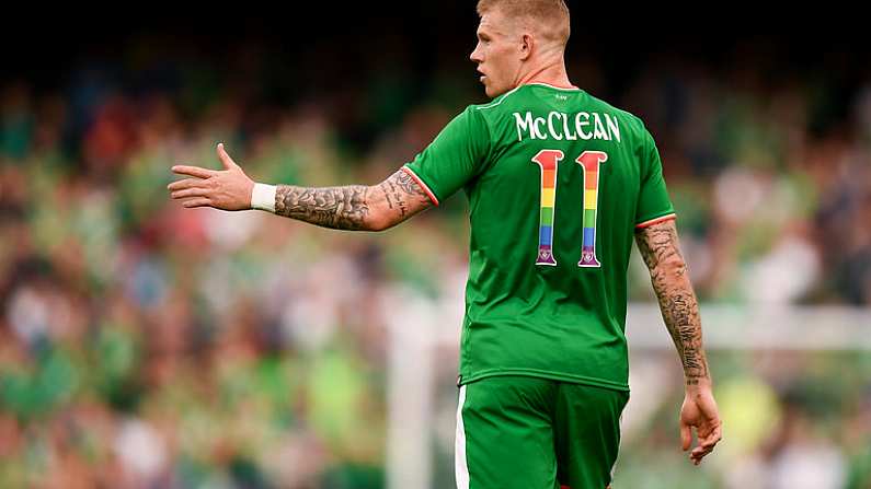 2 June 2018; James McClean of Republic of Ireland during the International Friendly match between Republic of Ireland and the United States at the Aviva Stadium in Dublin. Photo by Stephen McCarthy/Sportsfile