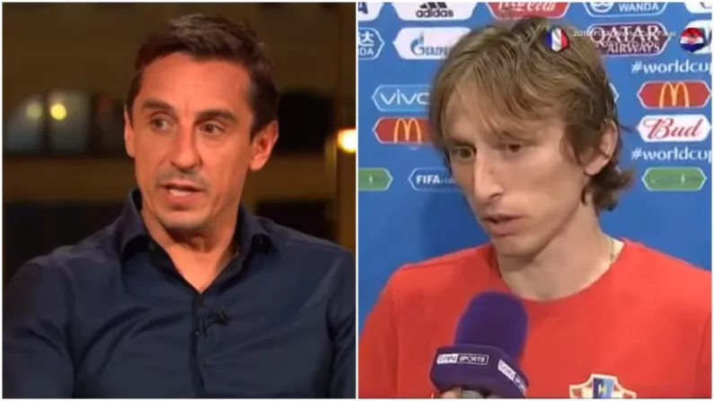 Gary Neville Is 'Not Having' Luka Modric's Attack On The English Media