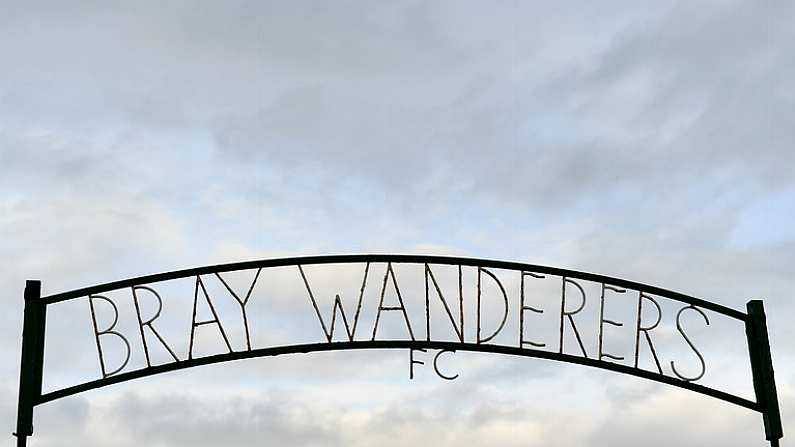 30 March 2018; A general view of the stadium entrance sign prior to the SSE Airtricity League Premier Division match between Bray Wanderers and Cork City at the Carlisle Grounds in Wicklow. Photo by Seb Daly/Sportsfile