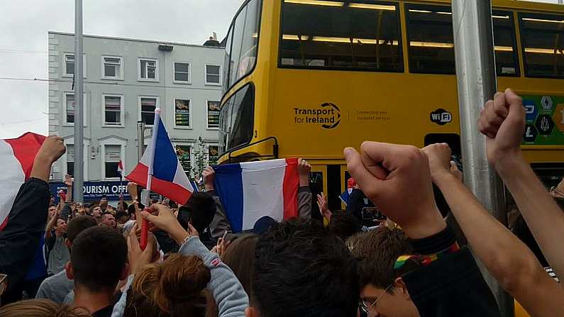 Mad Scenes In Dublin As Euphoric French Supporters Stop Traffic