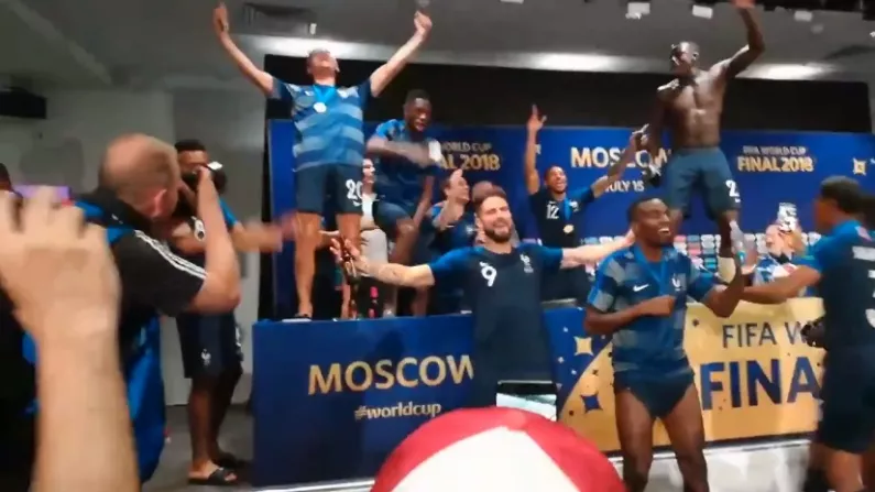 Watch: French Team Invade Press Conference After World Cup Triumph