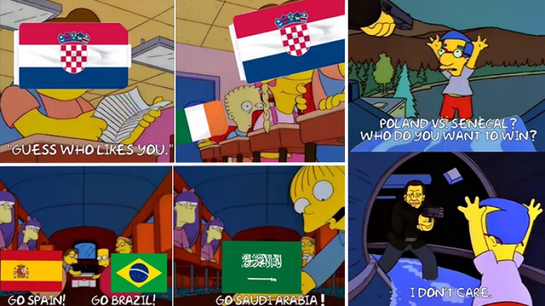 The Best Irish Simpsons Fans World Cup Memes