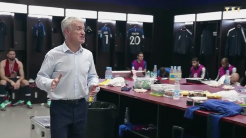 Watch: Didier Deschamps Half Time Team Talk During The World Cup Final
