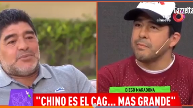 Diego Maradona Phones TV Show To Attack His Own Nephew
