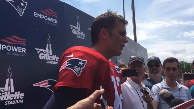Watch: 'I'm Out' Tom Brady Ends Press Conference After Edelman/Guerrero Link
