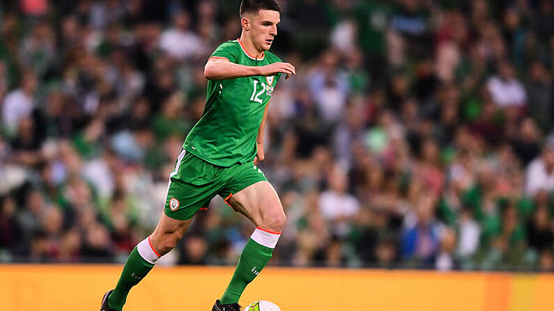 2 June 2018; Declan Rice of Republic of Ireland during the International Friendly match between Republic of Ireland and United States at the Aviva Stadium, Dublin. Photo by Eoin Noonan/Sportsfile