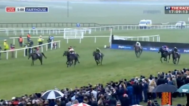 Watch: Absolutely Bonkers Finish To Irish Grand National As 20/1 Shot Clinches It