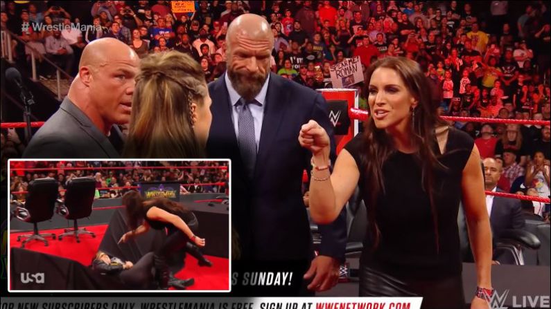 So Stephanie McMahon Put Ronda Rousey Through A Table Last Night