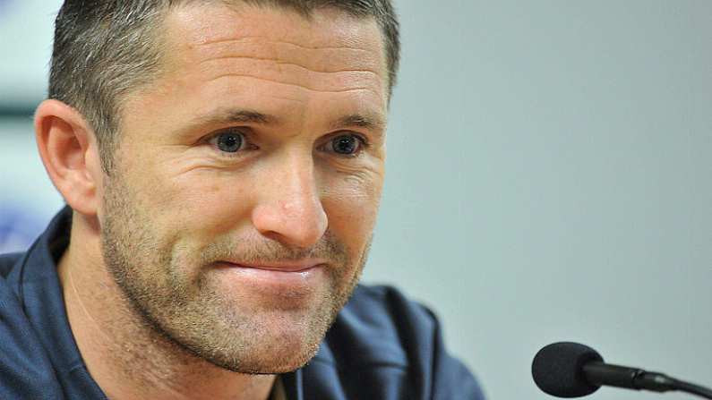 11 October 2010; Republic of Ireland captain Robbie Keane during a press conference ahead of their Euro 2012 Championship Group B Qualifier against Slovakia on Tuesday. Republic of Ireland Press Conference, Stadion MSK Zilina, Zilina, Slovakia. Picture credit: Brendan Moran / SPORTSFILE