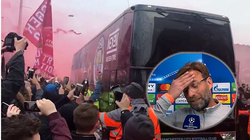 Man City Bus Attacked By Liverpool Fans Outside Anfield Before Champions League Clash