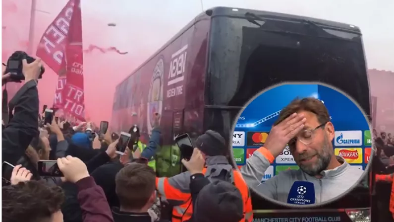 Man City Bus Attacked By Liverpool Fans Outside Anfield Before Champions League Clash