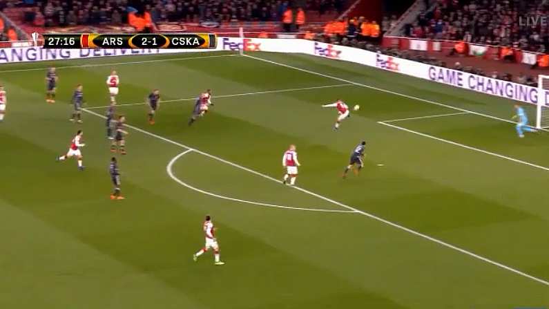 Watch: Aaron Ramsey Finishes Brilliant Arsenal Move With Lovely Flick