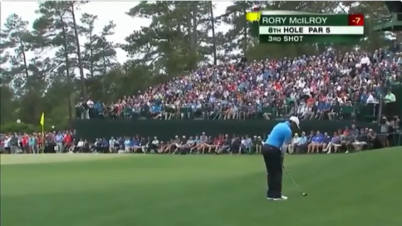 Watch: Rory McIlroy Hits Incredible Eagle To Share Lead At The Masters
