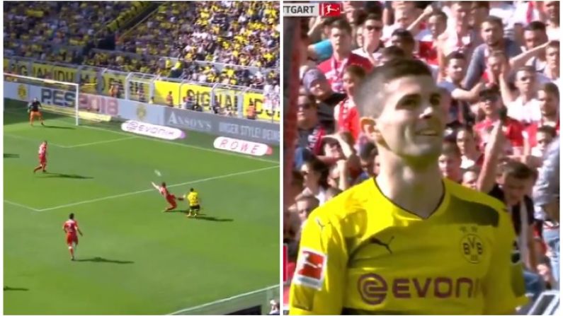 Watch: Christian Pulisic Scores Wonder Goal/Complete Fluke For Dortmund