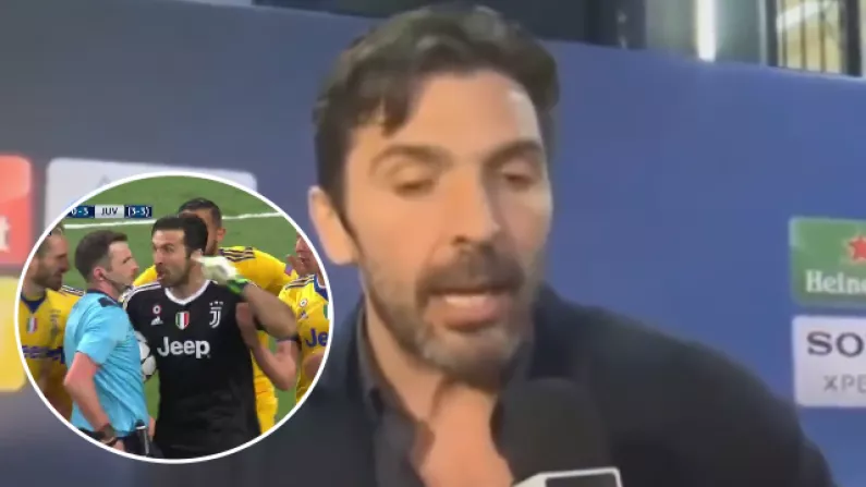 Buffon Rages About Michael Oliver In Post-Match Interview With Italian Broadcaster