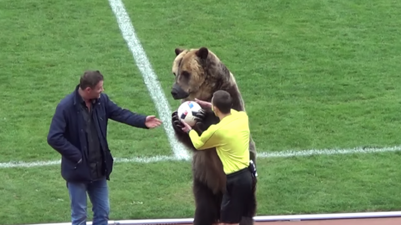 Watch: Russian Match Started With Bizarre Ceremony Including Bear