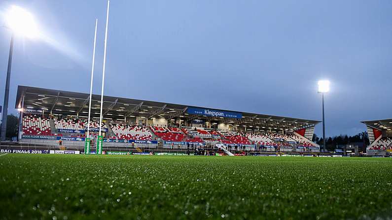 13 October 2017; A general view of the pitch prior to the European Rugby Champions Cup Pool 1 Round 1 match between Ulster and Wasps at Kingspan Stadium in Belfast. Photo by David Fitzgerald/Sportsfile