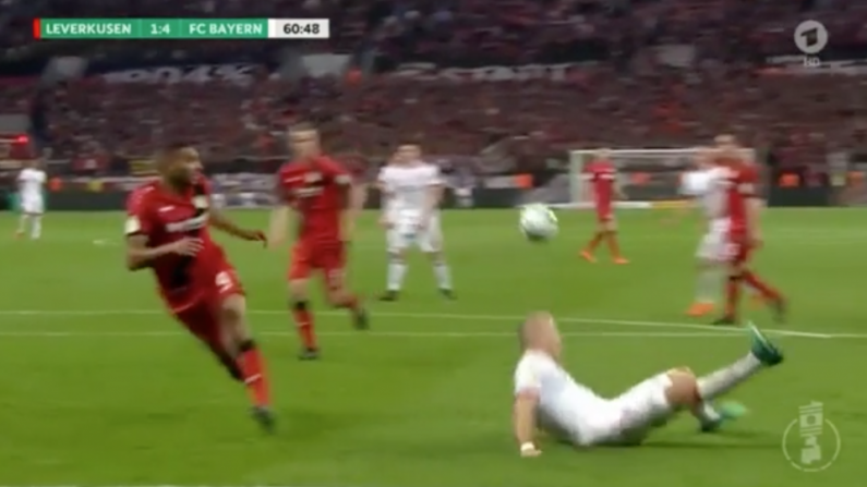 Watch: Arjen Robben Falls On His Arse, Still Manages To Deliver Assist