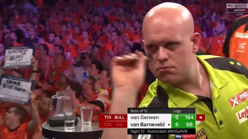 Watch: 'A Famous, Famous Win' MvG Lets It Slip For Barney's Double Delight