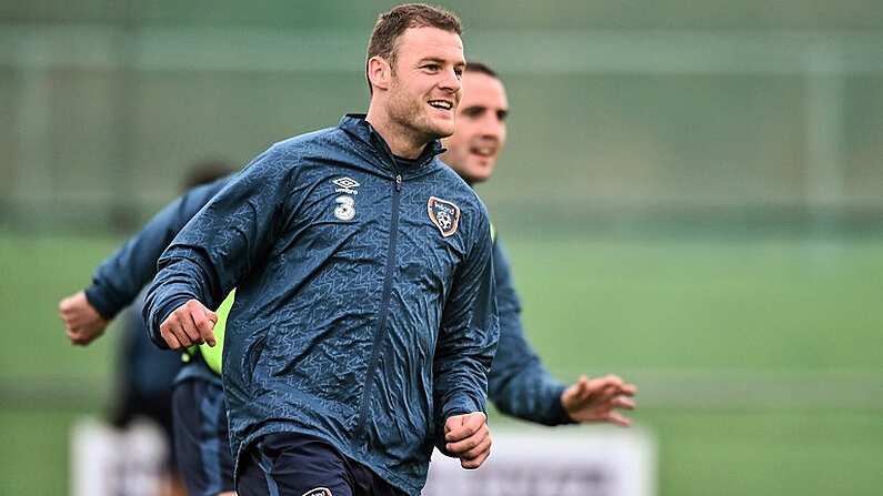 17 November 2014; Republic of Ireland's Anthony Stokes during squad training ahead of their side's international firendly match against the USA on Tuesday. Republic of Ireland Squad Training, Gannon Park, Malahide, Co. Dublin. Picture credit: David Maher / SPORTSFILE