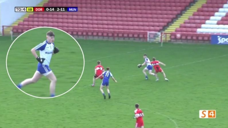 Watch: Scenes As Monaghan Minor Keeper Scores FROM PLAY In Ulster Championship