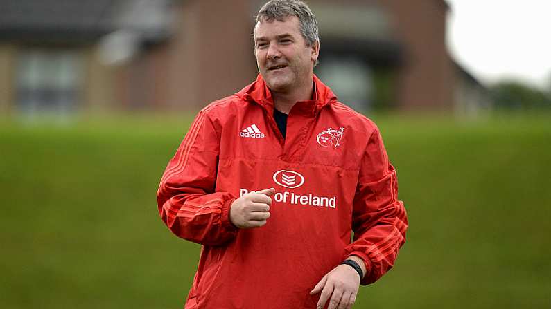 14 September 2016; Munster head coach Anthony Foley during squad training at the University of Limerick in Limerick. Photo by Seb Daly/Sportsfile