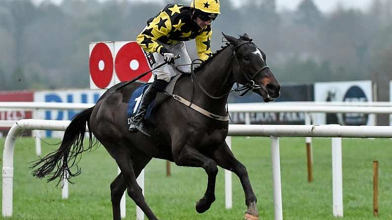 26 December 2015; Bacardys, with Patrick Mullins up, on their way to winning the Donohue Marquees Flat Race. Leopardstown Christmas Racing Festival, Leopardstown Racecourse, Dublin.