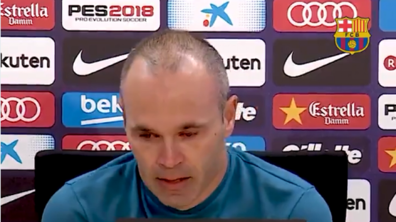 Watch: Emotional Andres Iniesta Bids Farewell To Barcelona