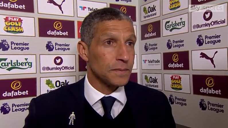 Chris Hughton Slams 'Shameful' Burnley Fans For Booing Gaetan Bong