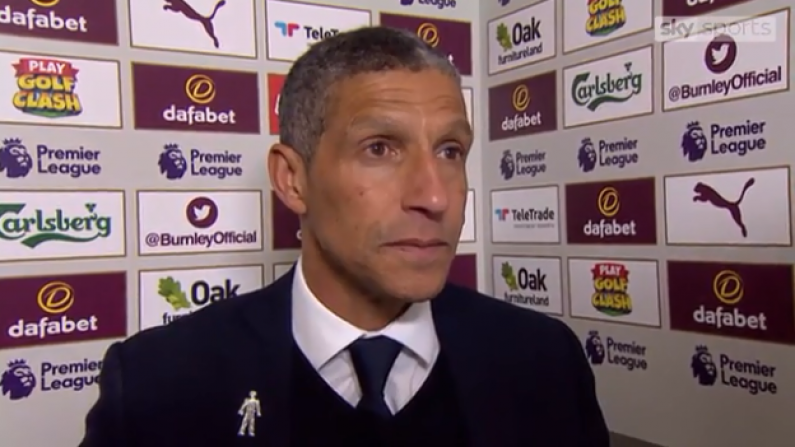 Chris Hughton Slams 'Shameful' Burnley Fans For Booing Gaetan Bong