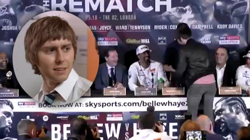 Jay From The Inbetweeners Crashes Bellew V Haye Press Conference