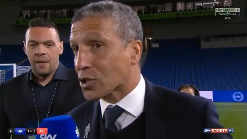 Watch: Chris Hughton Hails Players' 'Belief' After Huge Man United Win
