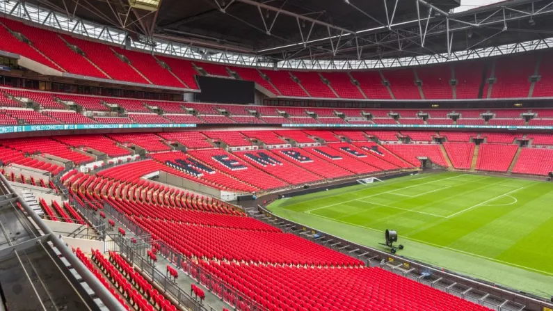 English FA Installed Netting After Bits Of Wembley's Roof Fell Into Stands