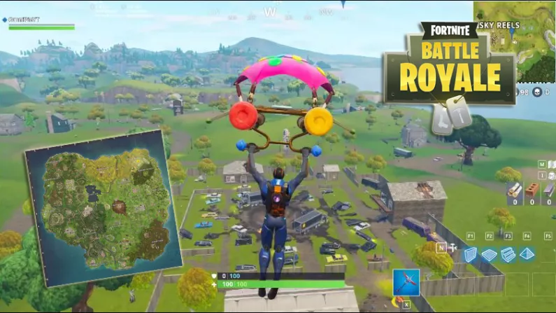 Fortnite Guide: Search Between A Scarecrow, Pink Hotrod, And A Big Screen