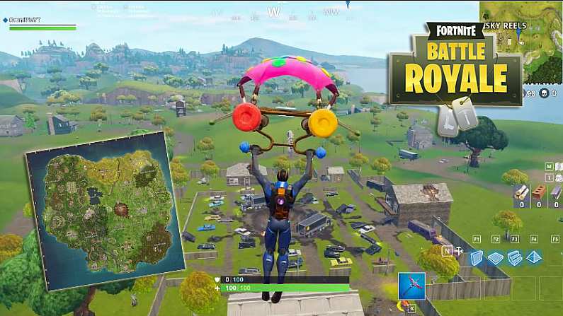 Fortnite Guide: Search Between A Scarecrow, Pink Hotrod, And A Big Screen